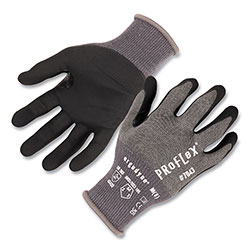 Ergodyne ProFlex 7043 ANSI A4 Nitrile Coated CR Gloves, Gray, 2X-Large, 12 Pairs