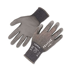 Ergodyne ProFlex 7044 ANSI A4 PU Coated CR Gloves, Gray, Small, 12 Pairs/Pack