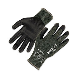 Ergodyne ProFlex 7070 ANSI A7 Nitrile Coated CR Gloves, Green, Large, 12 Pairs/Pack