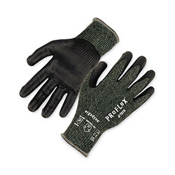 Ergodyne ProFlex 7070 ANSI A7 Nitrile Coated CR Gloves, Green, Small, Pair