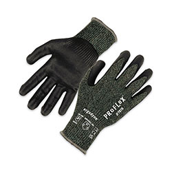 Ergodyne ProFlex 7070 ANSI A7 Nitrile Coated CR Gloves, Green, Large, Pair