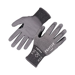 Ergodyne ProFlex 7071 ANSI A7 PU Coated CR Gloves, Gray, Medium, 12 Pairs/Pack