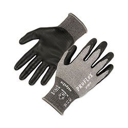 Ergodyne ProFlex 7072 ANSI A7 Nitrile-Coated CR Gloves, Gray, Large, 12 Pairs/Pack