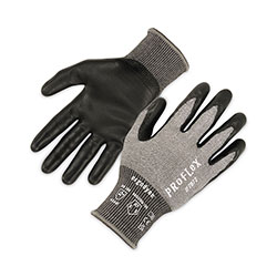 Ergodyne ProFlex 7072 ANSI A7 Nitrile-Coated CR Gloves, Gray, Small, Pair