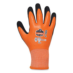 Ergodyne ProFlex 7551 ANSI A5 Coated Waterproof CR Gloves, Small, Orange, Pair