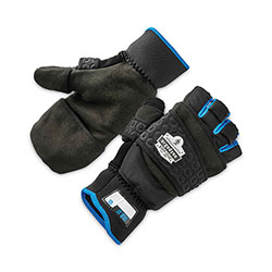 Ergodyne ProFlex 816 Thermal Flip-Top Gloves, Black, 2X-Large, Pair
