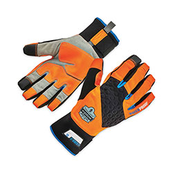 Ergodyne ProFlex 818WP Thermal WP Gloves with Tena-Grip, Orange, Small, Pair