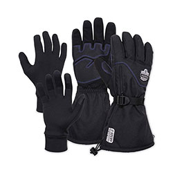 Ergodyne ProFlex 825WP Thermal Waterproof Winter Work Gloves, Black, Large, Pair