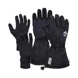 Ergodyne ProFlex 825WP Thermal Waterproof Winter Work Gloves, Black, X-Large, Pair