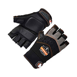 Ergodyne ProFlex 900 Half-Finger Impact Gloves, Black, Small, Pair