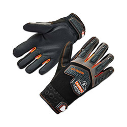Ergodyne ProFlex 9015F(x) Certified Anti-Vibration Gloves and Dorsal Protection, Black, Large, Pair