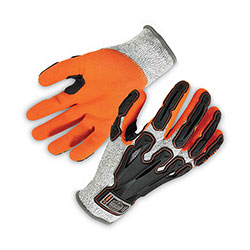 Ergodyne ProFlex 922CR Nitrile Coated Cut-Resistant Gloves, Gray, Small, 96 Pairs/Carton