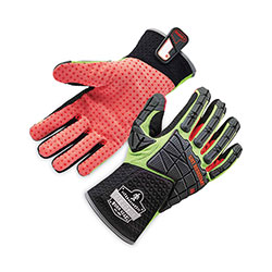 Ergodyne ProFlex 925CR6 Performance Dorsal Impact-Reducing Cut Resistance Glove, Black/Lime, Medium, Pair