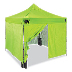 Ergodyne Shax 6053 Enclosed Pop-Up Tent Kit, Single Skin, 10 ft x 10 ft, Polyester/Steel, Lime