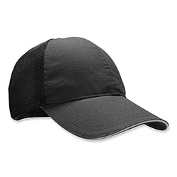 Ergodyne Skullerz 8946 Baseball Cap, Cotton/Polyester, One Size Fits Most, Black
