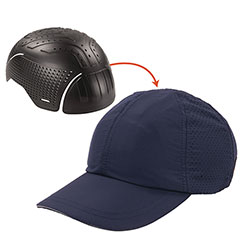 Ergodyne Skullerz 8947 Lightweight Baseball Hat and Bump Cap Insert, Medium/Large, Navy