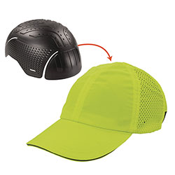 Ergodyne Skullerz 8947 Lightweight Baseball Hat and Bump Cap Insert, X-Small/Small, Lime