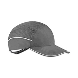 Ergodyne Skullerz 8965 Lightweight Bump Cap Hat with LED Lighting, Long Brim, Black