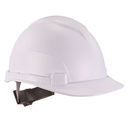 Ergodyne Skullerz 8967 Class E Lightweight Cap-Style Hard Hat, 6-Point Rachet Suspension, White
