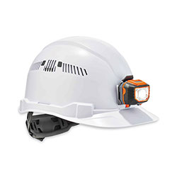 Ergodyne Skullerz 8972LED Class C Hard Hat Cap Style with LED Light, White