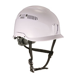 Ergodyne Skullerz 8977 Class C Safety Helmet with Adjustable Venting, 6-Point Rachet Suspension, White