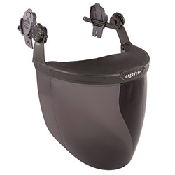 Ergodyne Skullerz 8994 Anti-Scratch/Anti-Fog Hard Hat Face Shield, Cap-Style/Safety Helmet Adapter, Smoke Lens, Ships in 1-3 Bus Days