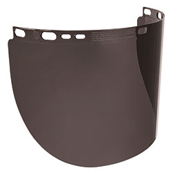 Ergodyne Skullerz 8998 Anti-Scratch/Anti-Fog Face Shield Replacement for Full Brim Hard Hat, Smoke Lens