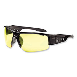 Ergodyne Skullerz Dagr Safety Glasses, Black Nylon Impact Frame, Yellow Polycarbonate Lens