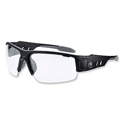 Ergodyne Skullerz Dagr Safety Glasses, Matte Black Nylon Impact Frame, Anti-Fog Clear Polycarbonate Lens