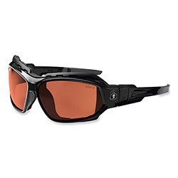 Ergodyne Skullerz Loki Safety Glasses/Goggles, Black Nylon Impact Frame, Polarized Copper Polycarb Lens
