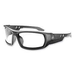 Ergodyne Skullerz Odin Safety Glasses, Matte Black Nylon Impact Frame, Anti-Fog Clear Polycarbonate Lens