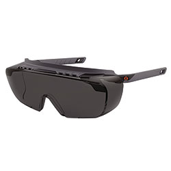 Ergodyne Skullerz OSMIN Safety Glasses, Matte Black Polycarbonate Frame, Smoke Polycarbonate Lens