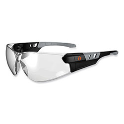 Ergodyne Skullerz Saga Frameless Safety Glasses, Black Nylon Impact Frame, Indoor/Outdoor Polycarb Lens