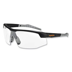 Ergodyne Skullerz Skoll Safety Glasses, Matte Black Nylon Impact Frame, Clear Polycarbonate Lens