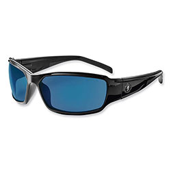 Ergodyne Skullerz Thor Safety Glasses, Black Nylon Impact Frame, Blue Mirror Polycarbonate Lens