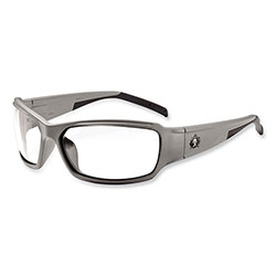 Ergodyne Skullerz Thor Safety Glasses, Matte Gray Nylon Impact Frame, Clear Polycarbonate Lens