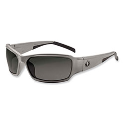 Ergodyne Skullerz Thor Safety Glasses, Matte Gray Nylon Impact Frame, Smoke Polycarbonate Lens