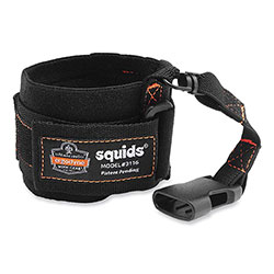 Ergodyne Squids 3116 Pull-On Wrist Lanyard with Buckle, 3 lb Max Working Capacity, 7.5 in Long, Black