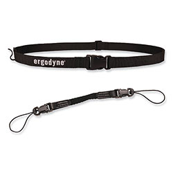 Ergodyne Squids 3135 Barcode Scanner Belt with Hook + Adaptor Strap, Small: 29 in to 53 in Long, Black