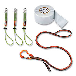 Ergodyne Squids 3182 Tool Tethering Kit, 10lb Max Working Capacity, 38 in to 48 in, Orange/Gray and Neon Green
