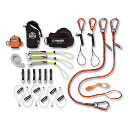 Ergodyne Squids 3185 Glazier Tool Tethering Kit, Assorted Max Working Capacities, Lengths and Colors