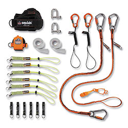Ergodyne Squids 3186 Iron + Steel Worker Tool Tethering Kit, Asstd Max Work Capacities, Lengths and Colors