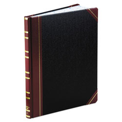 Boorum & Pease Record Ruled Book, Black Cover, 300 Pages, 10 1/8 x 12 1/4