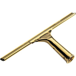 Ettore Products Brass Squeegee, Rubber Blade, Lightweight, Changeable Blade, Streak-free, Brass