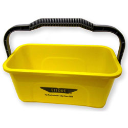 Ettore Products Super Compact Bucket - 12 quart - Heavy Duty, Sturdy Handle, Compact, Ergonomic Grip - 7.3 in x 17.5 in - Yellow - 1 / Each