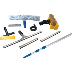 Ettore Products Window Cleaning Kit, 10-1/4 inWx2-3/4 inLx55 inH, Blue/Silver