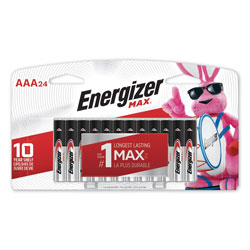 Energizer MAX Alkaline AAA Batteries, 1.5V, 24/Pack