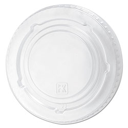 Fabri-Kal Kal-Clear/Nexclear Drink Cup Lids, Flat Lid with No Slot, Fits 12 to 20 oz Cold Cups, Clear, 1,000/Carton