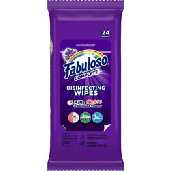 Fabuloso® Disinfecting Wipes, Wipe, Soothing Lavender. ScentPack, 24/Pack