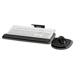 Fellowes Adjustable Standard Keyboard Platform, 20.25w x 11.13d, Graphite/Black